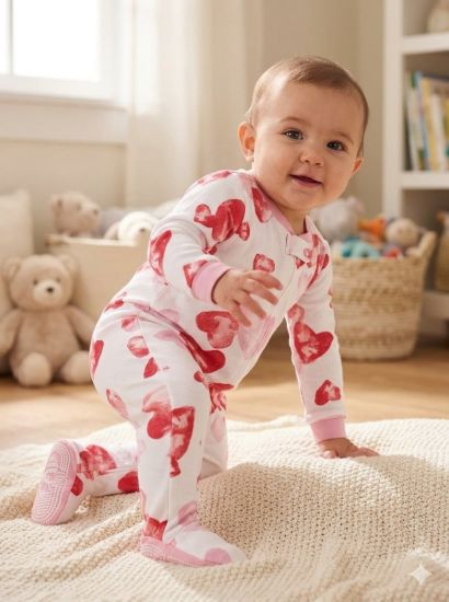 Imagen de Pijamas para niñas 100 % de algododon organico Burt's bees